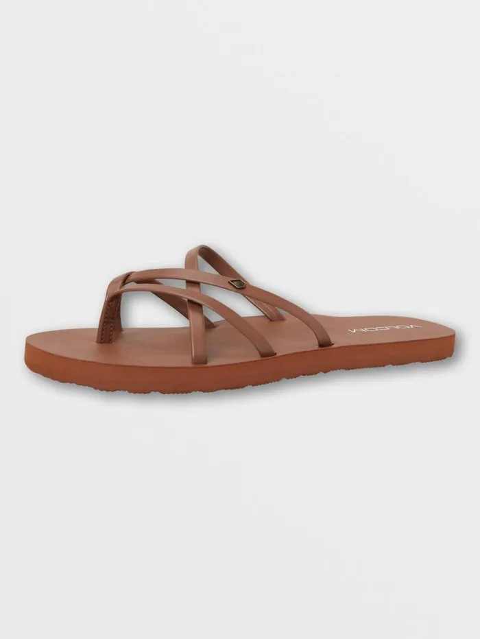 New School II Sandals 8211 Cognac Womens Volcom Sandals