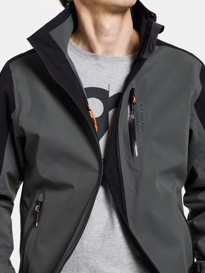 Njord Jacket Coal Black Men Didriksons Spring Jackets