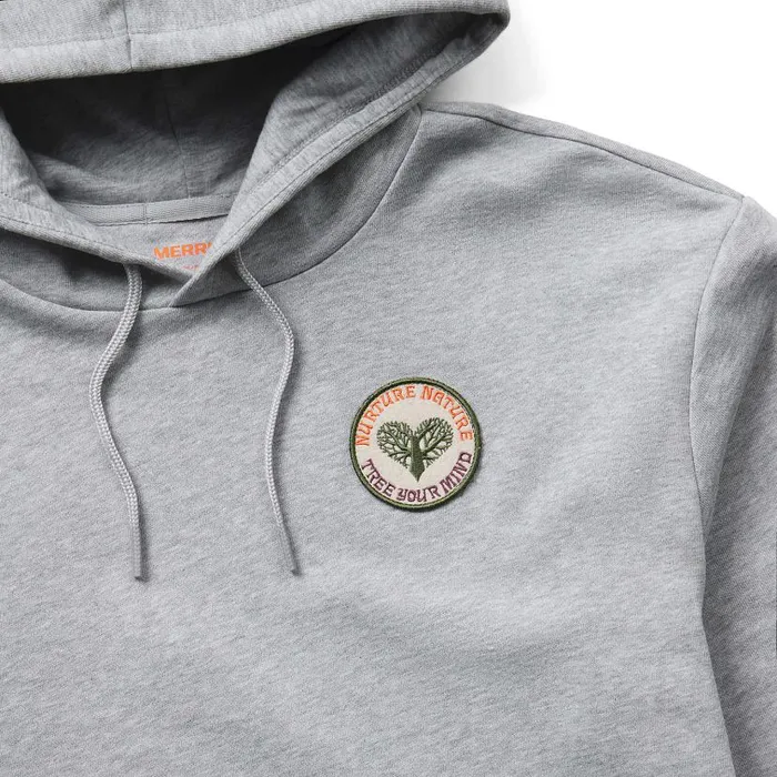 Nurture Nature Patch Fleece Hoody Grey Heather Women Merrell Tops Nurture Nature Patch Fleece Hoody Grey Heather Women Merrell Tops