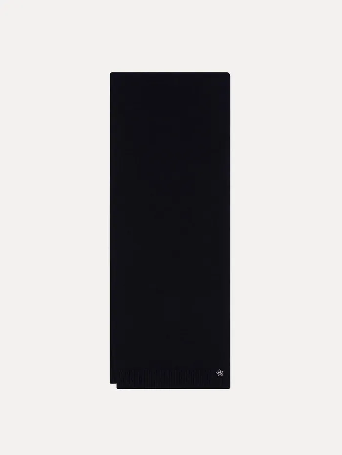O Flower Cashmere Scarf Black Women Oscar De La Renta Scarves