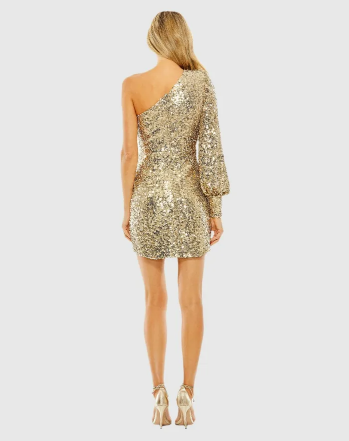 One Sleeve Sequin Mini Dress Gold Women Best Sellers Mac Duggal One Sleeve Sequin Mini Dress Gold Women Best Sellers Mac Duggal