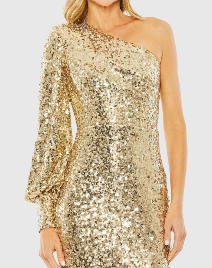 One Sleeve Sequin Mini Dress Gold Women Best Sellers Mac Duggal One Sleeve Sequin Mini Dress Gold Women Best Sellers Mac Duggal