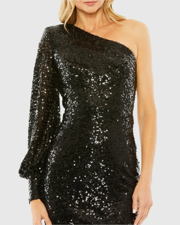 One Sleeve Sequin Mini Dress Gold Women Best Sellers Mac Duggal One Sleeve Sequin Mini Dress Gold Women Best Sellers Mac Duggal