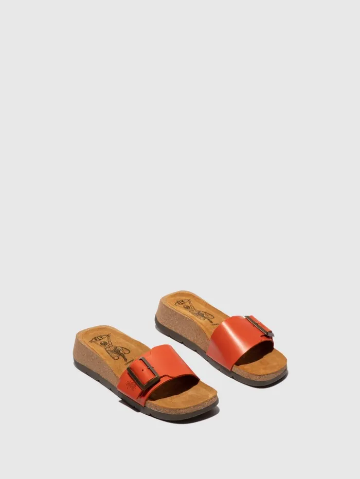 Open Toe Mules CARB851FLY SCARLET Women Fly London Mules