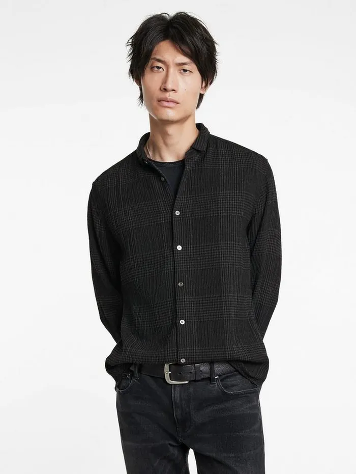 ORCHARD SHIRT Charcoal Grey Men John Varvatos Shirts