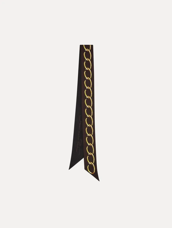 Oscar ChainLink Scarf Cafe Gold Women Oscar De La Renta Scarves
