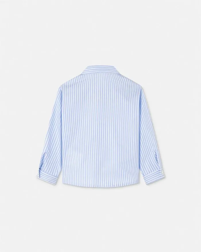 Oxford Striped Baby Shirt White Children Versace Clothing