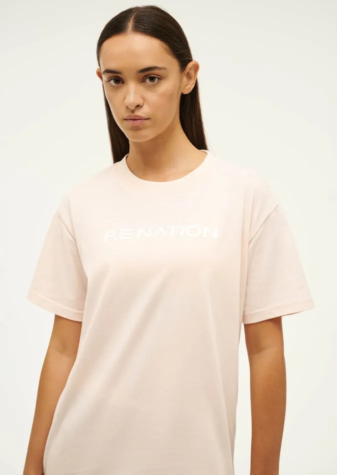 PE Nation AERO SHORT SLEEVE TEE IN BLUSH Women Tees