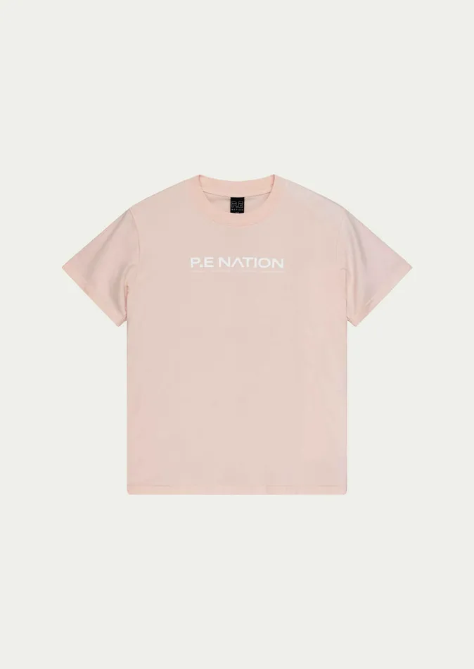 PE Nation AERO SHORT SLEEVE TEE IN BLUSH Women Tees