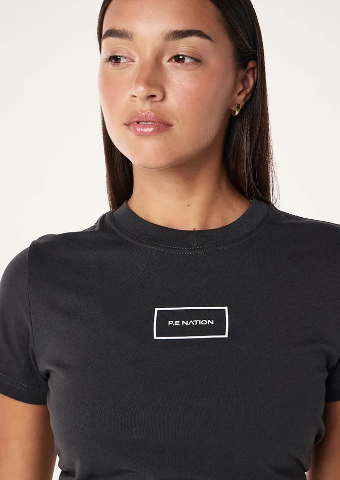 PE Nation KITE TEE IN WASHED BLACK Women Tees