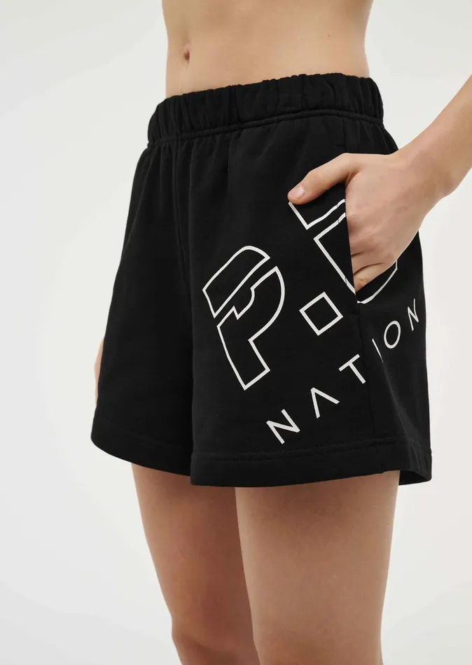 PE Nation MONEYBALL SHORT IN BLACK Women Baseline