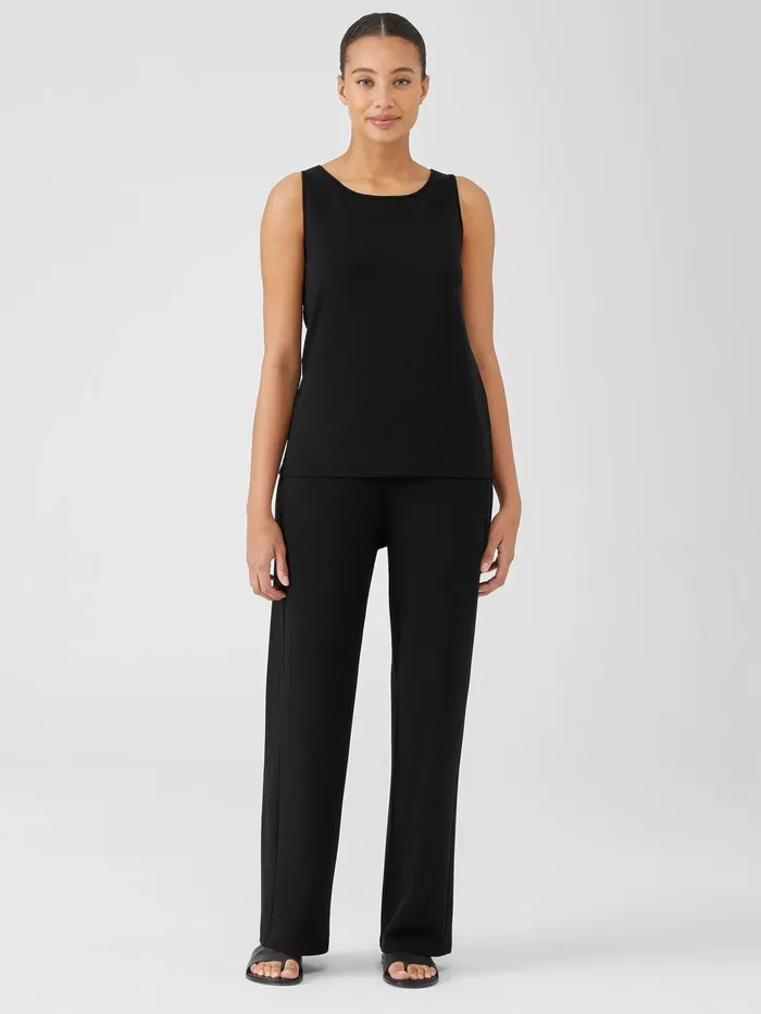 Pants Shorts and Jumpsuits Women Eileen Fisher Cozy Brushed Terry Hug Straight Pant Black Pants Shorts and Jumpsuits Women Eileen Fisher Cozy Brushed Terry Hug Straight Pant Black