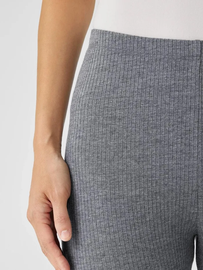 Pants Shorts and Jumpsuits Women Eileen Fisher Cozy Stretch Rib Leggings Ash