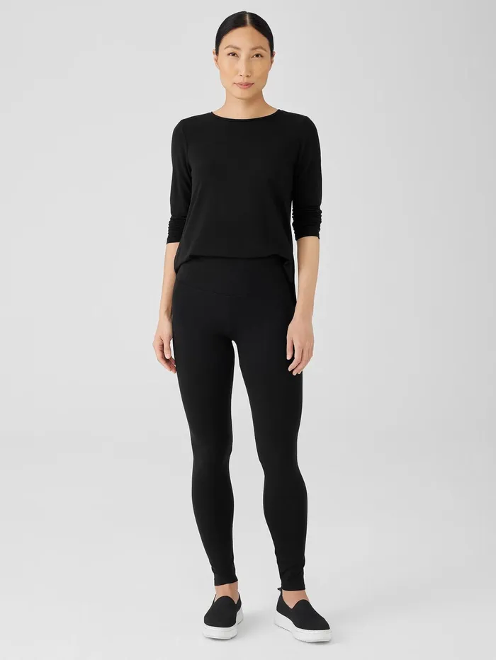 Pants Shorts and Jumpsuits Women Eileen Fisher Stretch Jersey Knit Leggings Black Pants Shorts and Jumpsuits Women Eileen Fisher Stretch Jersey Knit Leggings Black