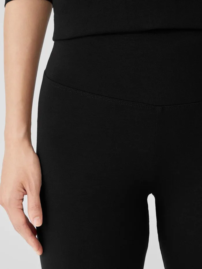 Pants Shorts and Jumpsuits Women Eileen Fisher Stretch Jersey Knit Leggings Black