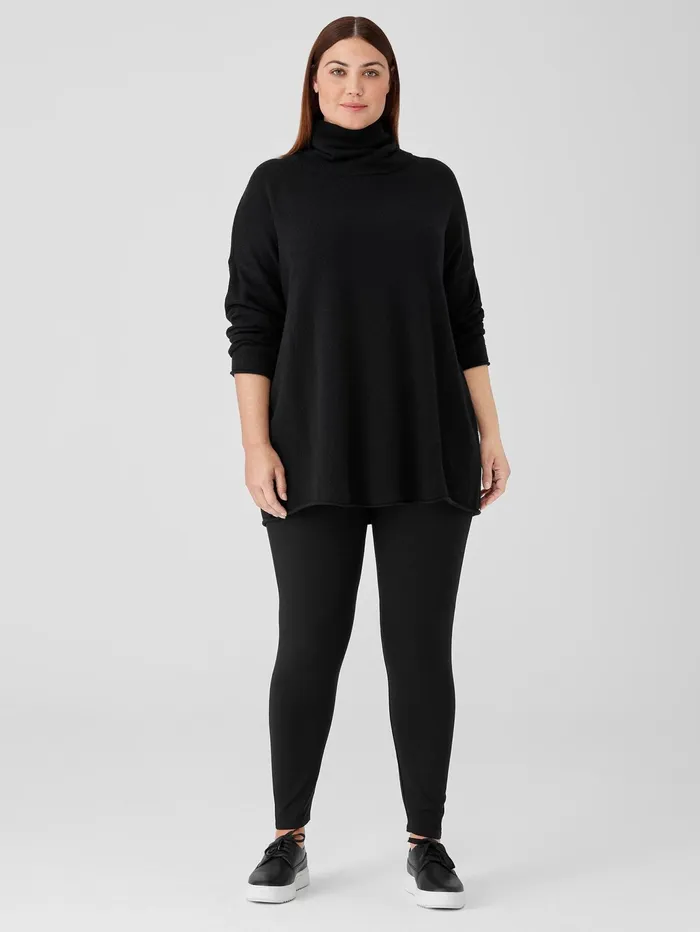 Pants Shorts and Jumpsuits Women Eileen Fisher Stretch Jersey Knit Leggings Black