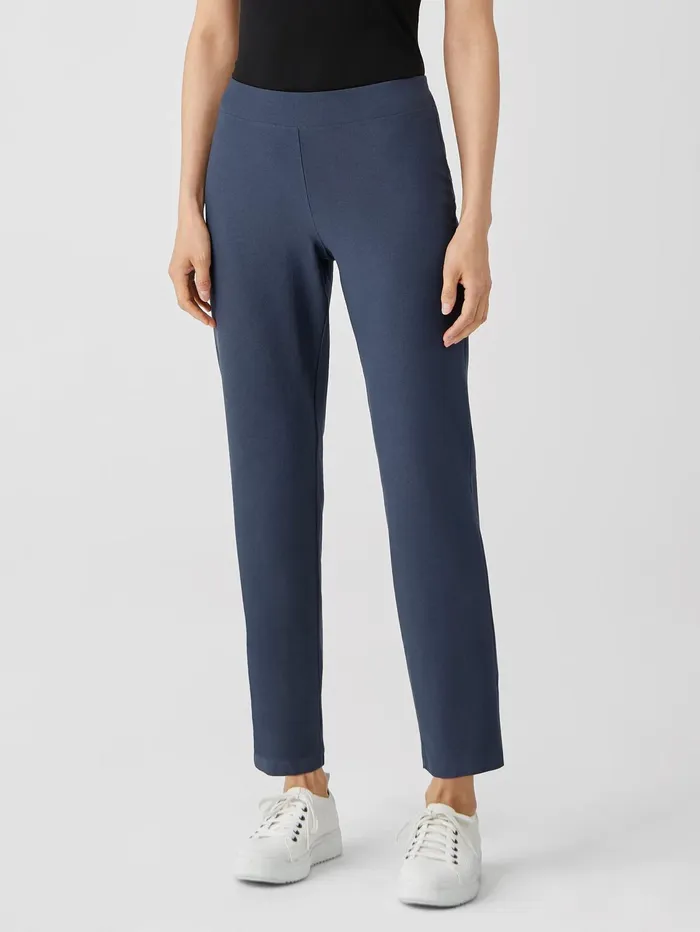 Pants Shorts and Jumpsuits Women Eileen Fisher Washable Stretch Crepe Pant Ocean