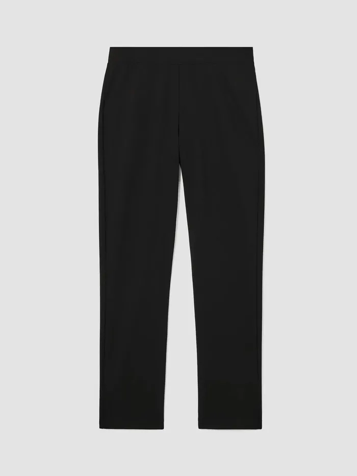 Pants Shorts and Jumpsuits Women Eileen Fisher Washable Stretch Crepe Slim Ankle Pant Black