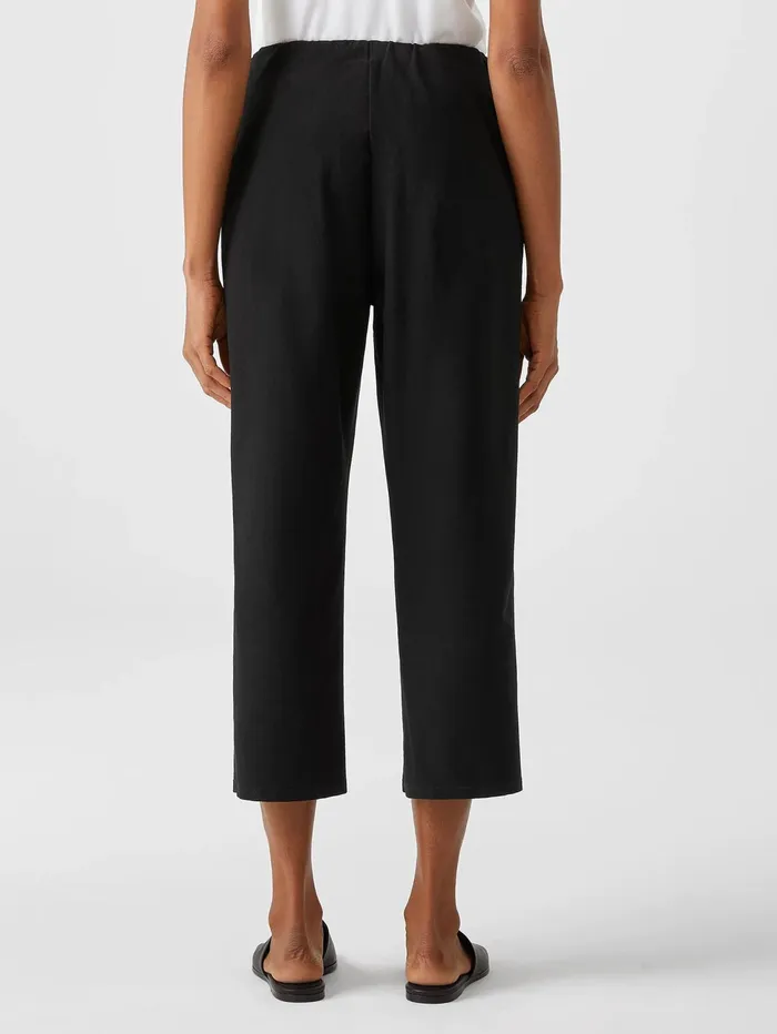 Pants Shorts and Jumpsuits Women Eileen Fisher Washable Stretch Crepe Straight Pant Black
