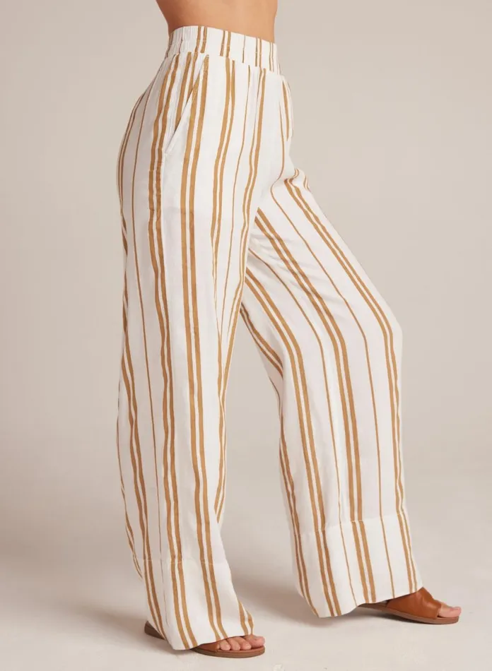 Pants Women Bella Dahl Wide Leg Pant 8211 Redwood Stripe Pants Women Bella Dahl Wide Leg Pant 8211 Redwood Stripe