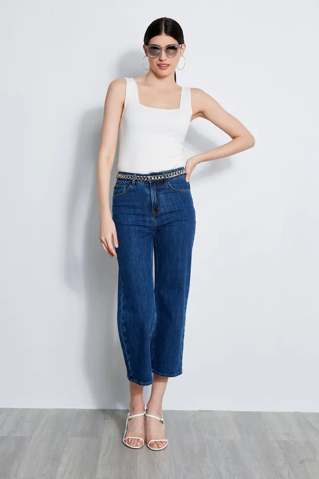 Pants Women Elie Tahari Cropped Jean INDIGO