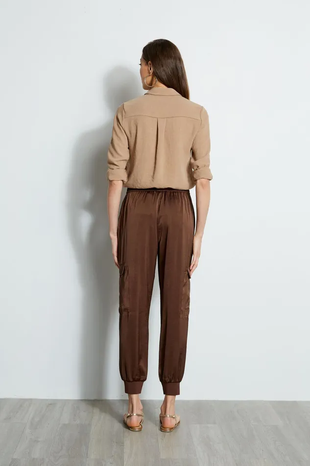 Pants Women Elie Tahari Satin Cargo Pant SUMATRA