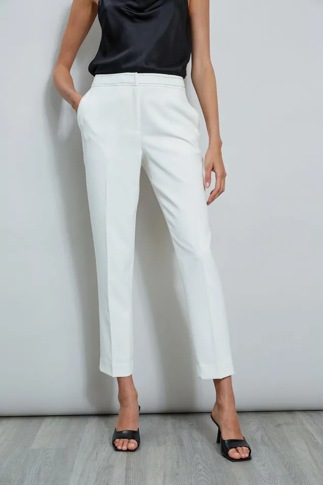 Pants Women Elie Tahari Stitch Slim Pant Sky White