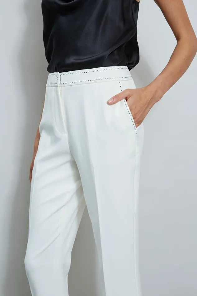 Pants Women Elie Tahari Stitch Slim Pant Sky White