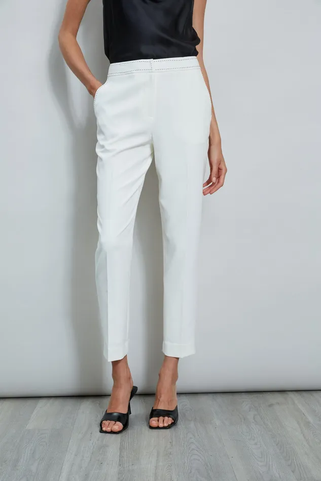 Pants Women Elie Tahari Stitch Slim Pant Sky White