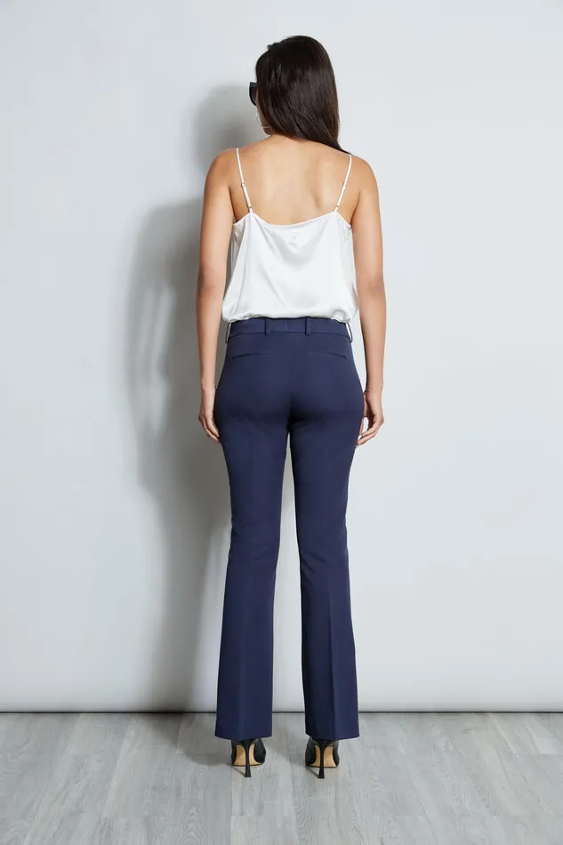 Pants Women Elie Tahari Stretch Twill Fit and Flare Pant NAVY YARD