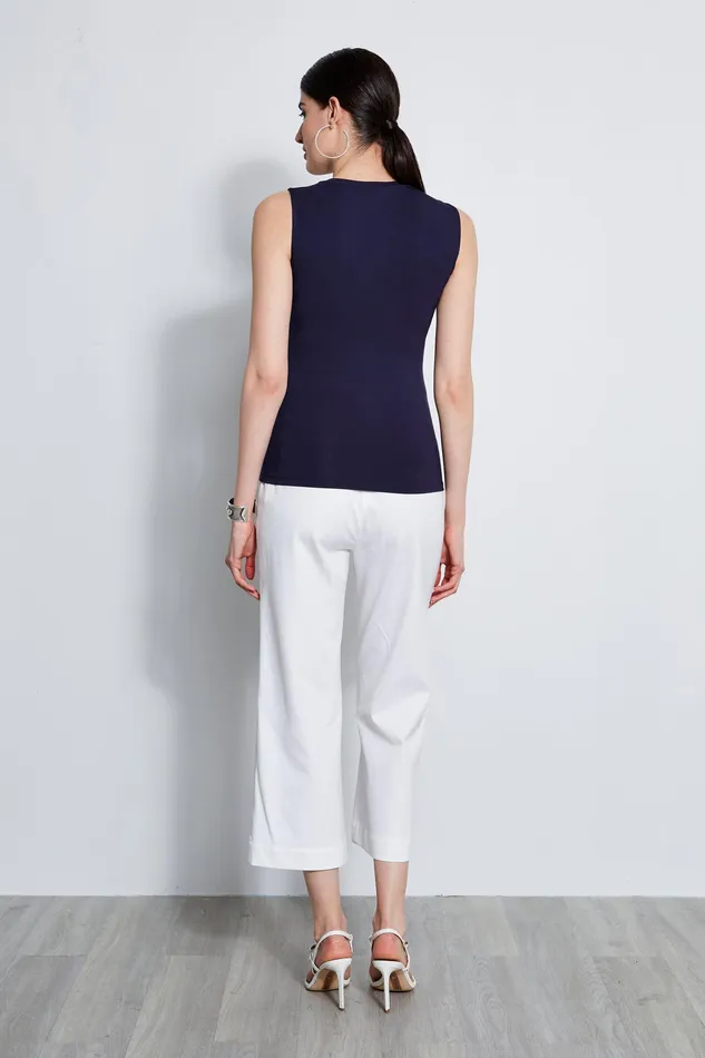 Pants Women Elie Tahari Stretch Twill Snap Pant WHITE
