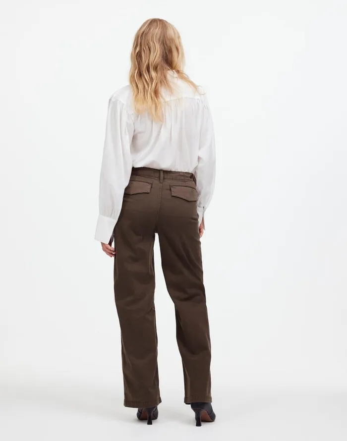 Pants Women Madewell LowSlung Baggy Utility Pants Field Olive