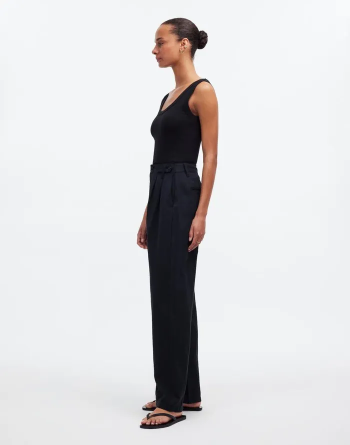 Pants Women Madewell The Harlow WideLeg Pant True Black
