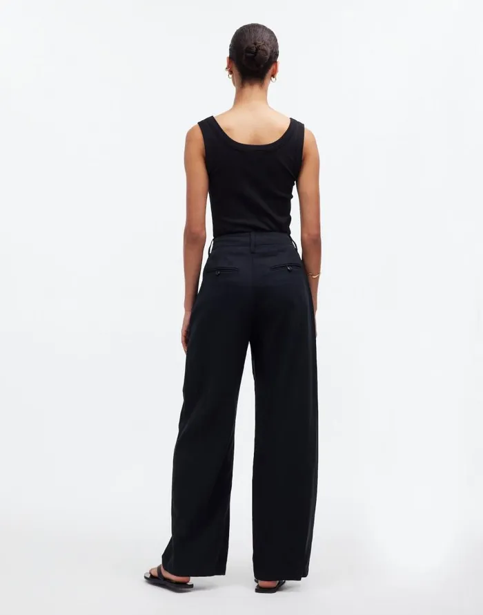 Pants Women Madewell The Harlow WideLeg Pant True Black
