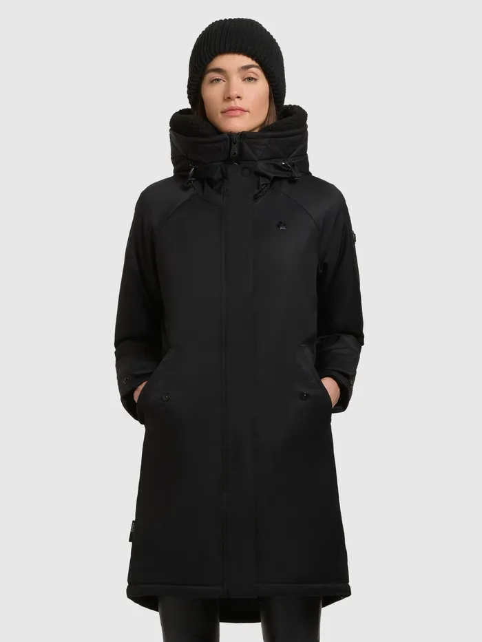 Parkas KHUJO Women Mantel SEMIE2 Schwarz Schwarz