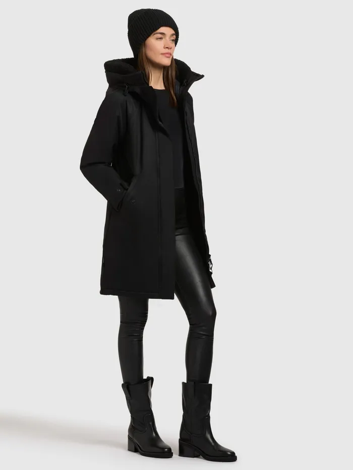 Parkas KHUJO Women Mantel SEMIE2 Schwarz Schwarz