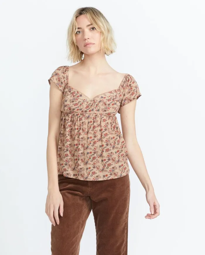 Part Time Luver Top 8211 Rust Womens Volcom Tops
