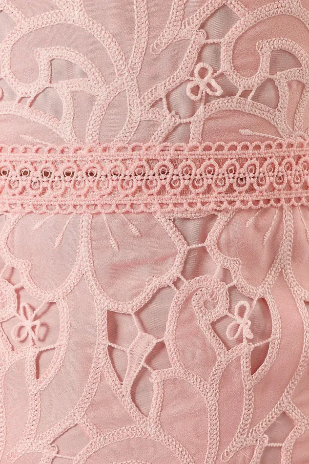 Petal and Pup Floral Dresses Women Beckett Lace Midi Dress Pink