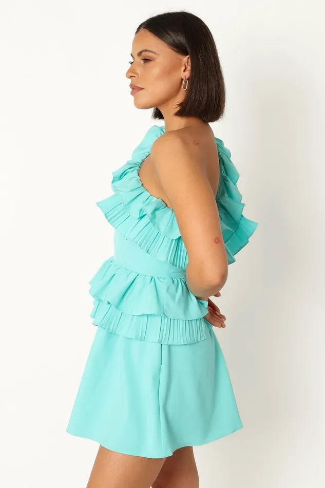 Petal and Pup Jumpsuits and Rompers Women Rosewood One Shoulder Romper Blue