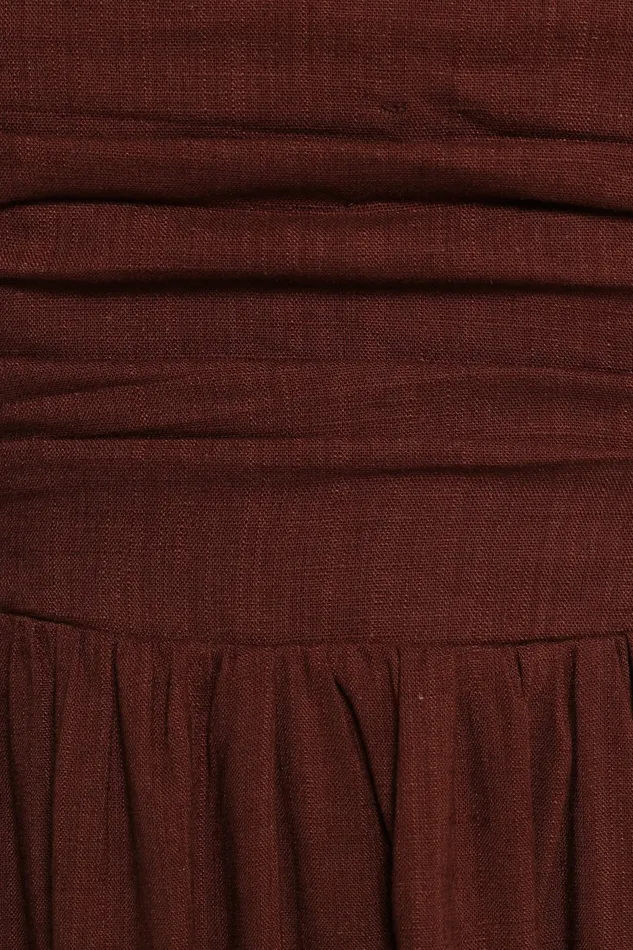 Petal and Pup Kayt Strapless Dress Chocolate Brown Women Strapless Dresses