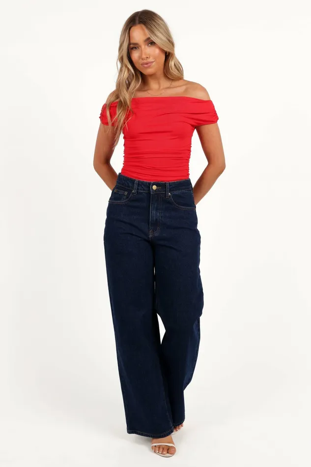 Petal and Pup Lanna Off Shoulder Top Red Women Off The Shoulder Tops