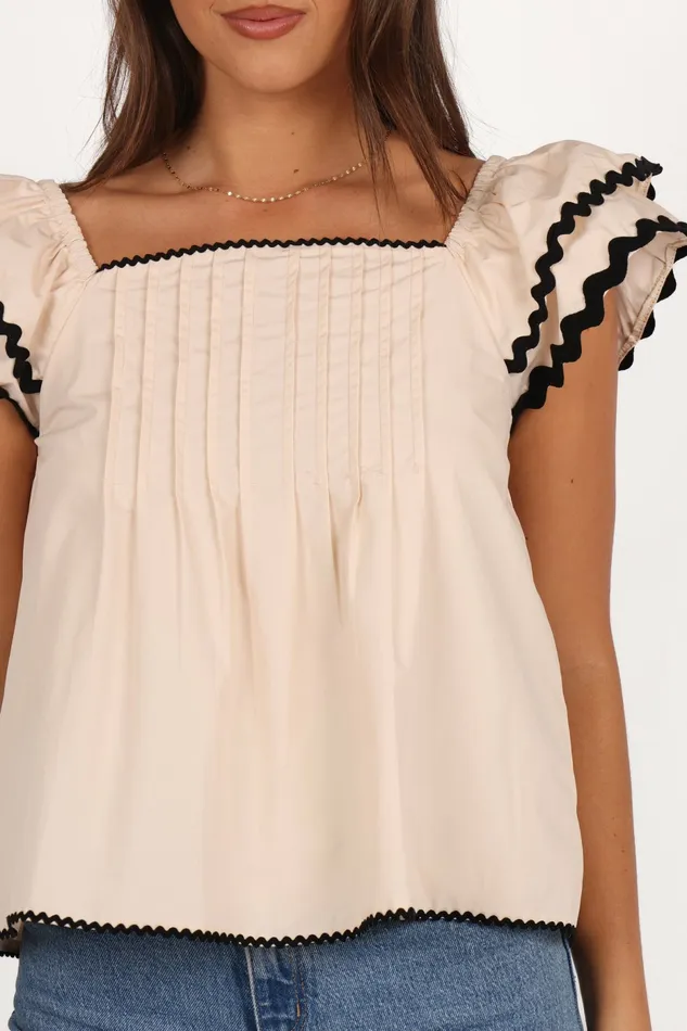 Petal and Pup Lilliana Top Ecru Women Blouses and Shirts