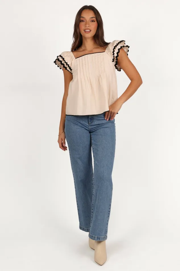 Petal and Pup Lilliana Top Ecru Women Blouses and Shirts