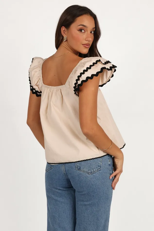 Petal and Pup Lilliana Top Ecru Women Blouses and Shirts
