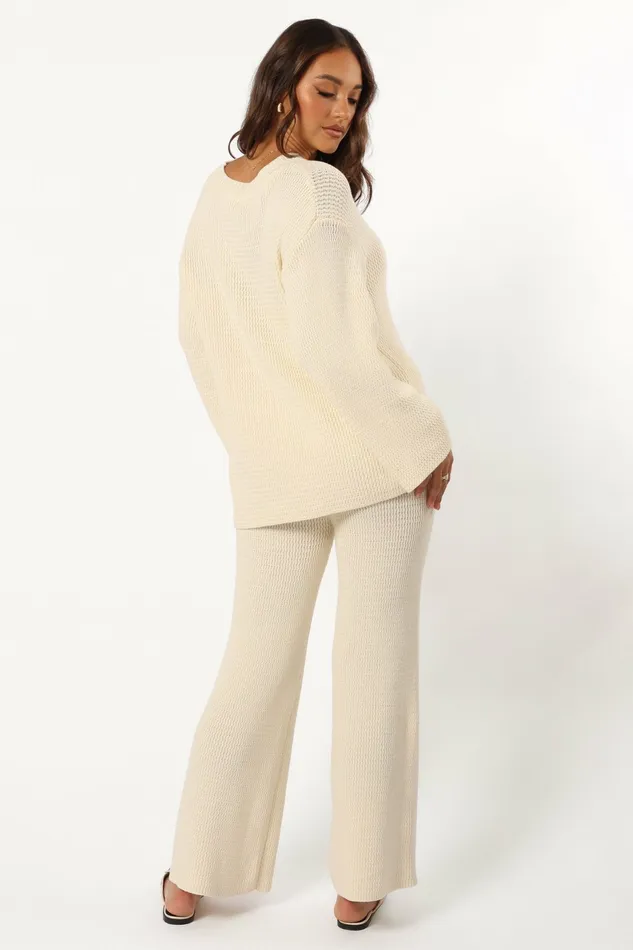 Petal and Pup Mckinley Knit Pant Cream Women Loungewear