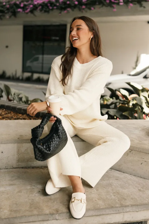 Petal and Pup Mckinley Knit Pant Cream Women Loungewear