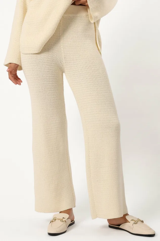 Petal and Pup Mckinley Knit Pant Cream Women Loungewear