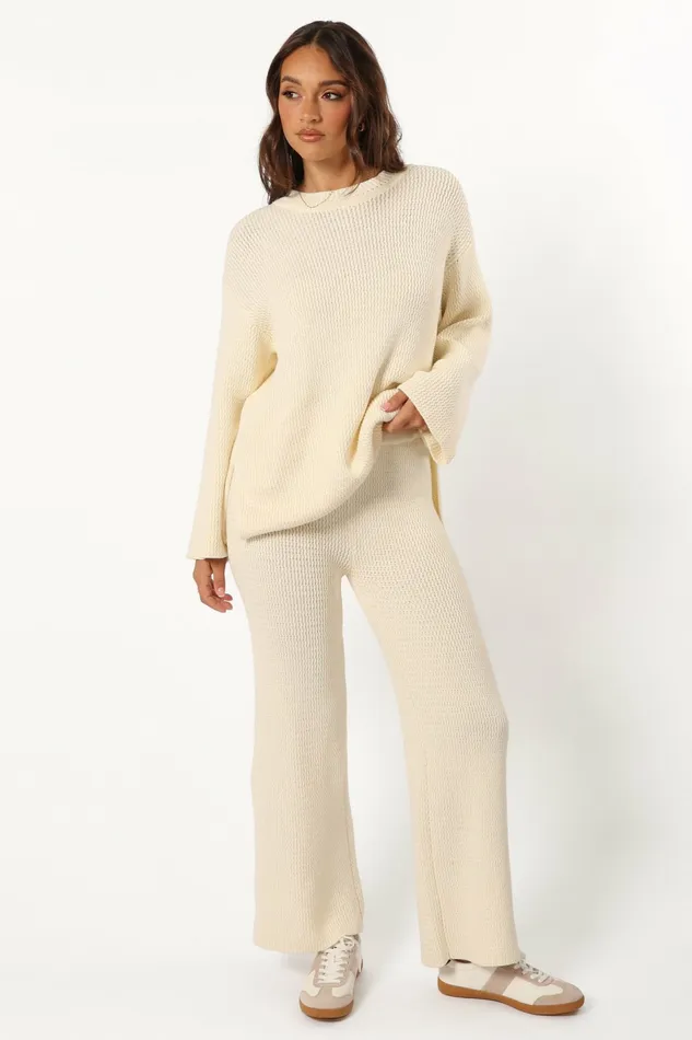 Petal and Pup Mckinley Knit Pant Cream Women Loungewear