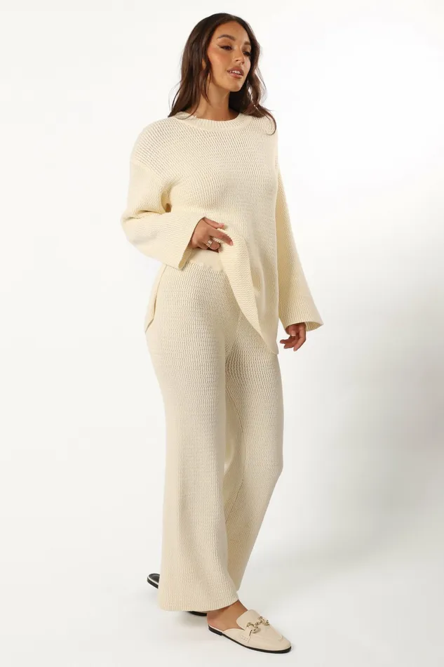 Petal and Pup Mckinley Knit Pant Cream Women Loungewear
