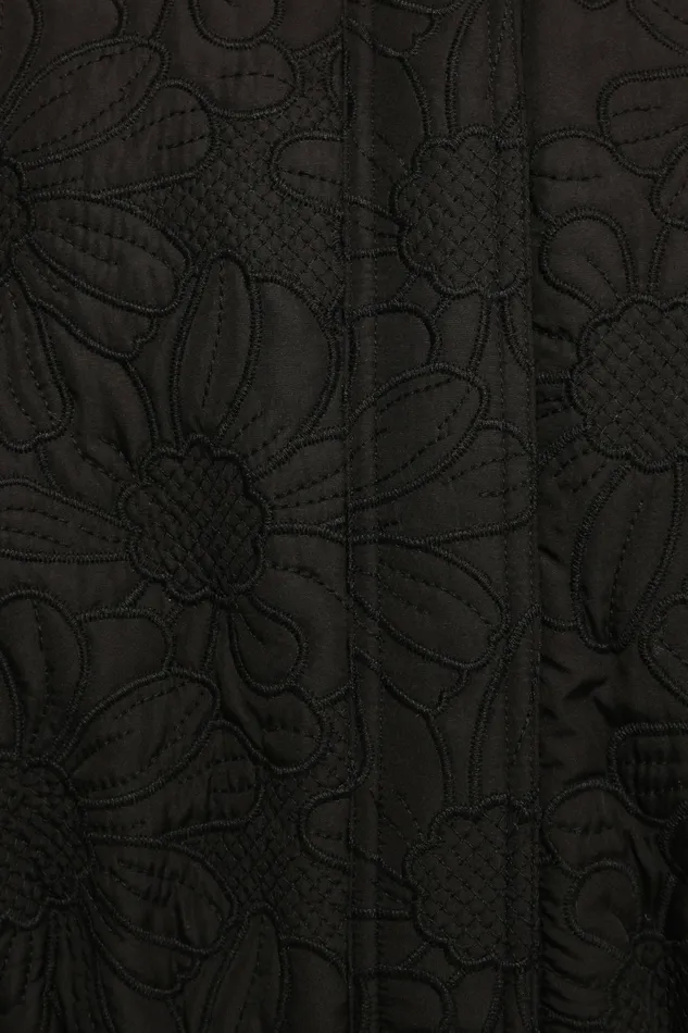 Petal and Pup Yuki Tonal Embroidered Flower Jacket Black Women Jackets and Coats